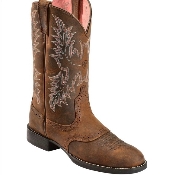 Ariat Shoes - Ariat Stockman Saddle Vamp Cowgirl western Boot 10